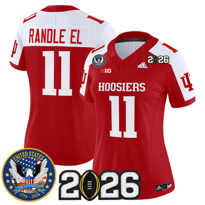 Women's Indiana Hoosiers "United States 250th Anniversary Patch" Vapor Limited Jersey - All Stitched