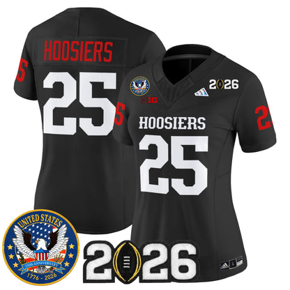 Women's Indiana Hoosiers "United States 250th Anniversary Patch" Vapor Limited Jersey - All Stitched