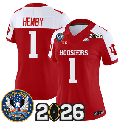 Women's Indiana Hoosiers "United States 250th Anniversary Patch" Vapor Limited Jersey - All Stitched