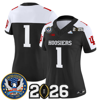 Women's Indiana Hoosiers "United States 250th Anniversary Patch" Vapor Limited Jersey - All Stitched