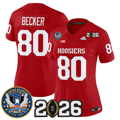 Women's Indiana Hoosiers "United States 250th Anniversary Patch" Vapor Limited Jersey - All Stitched