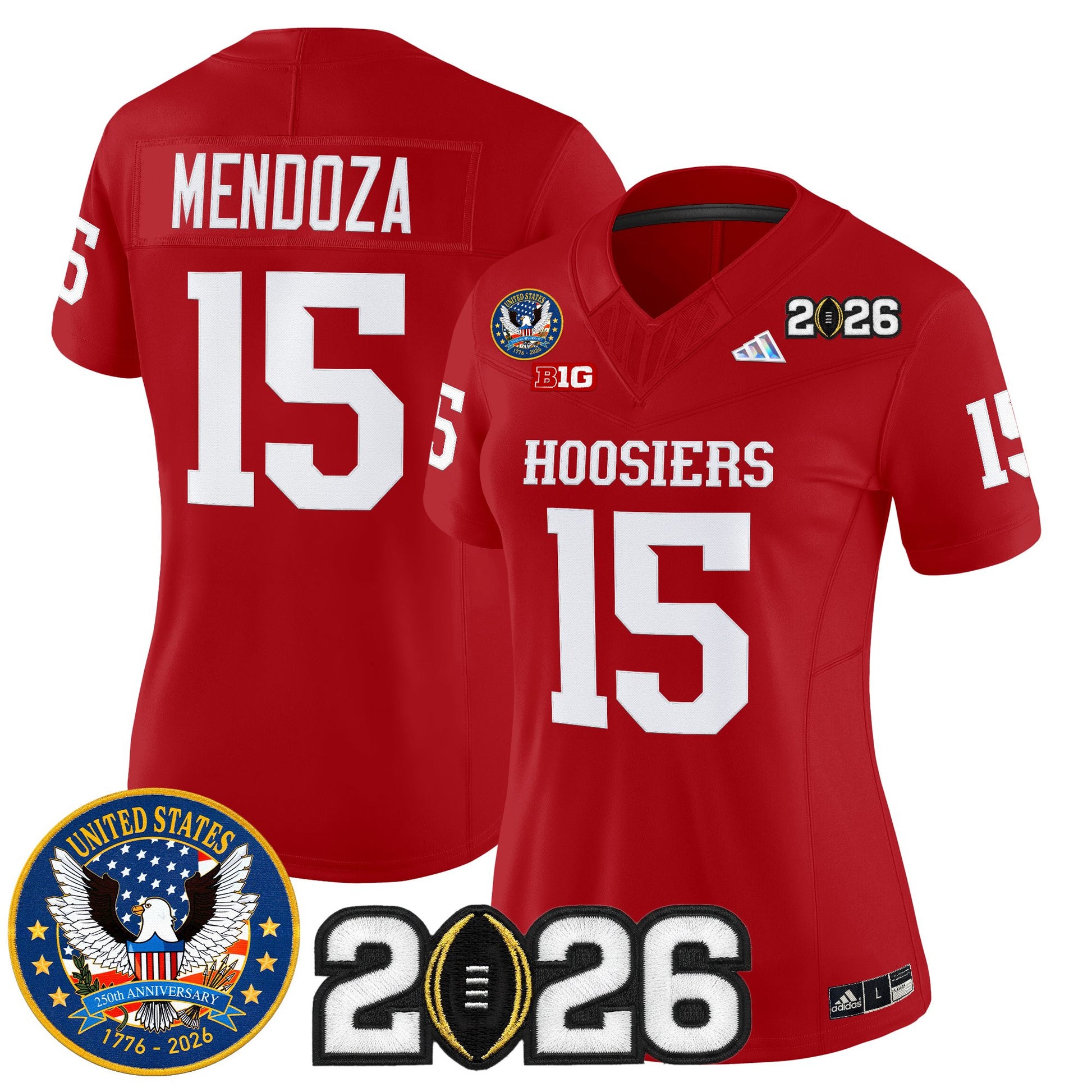 Women's Indiana Hoosiers "United States 250th Anniversary Patch" Vapor Limited Jersey - All Stitched