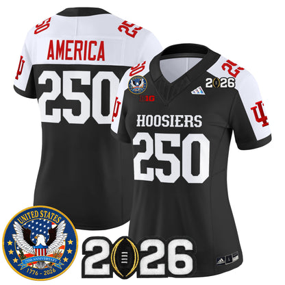 Women's Indiana Hoosiers "United States 250th Anniversary Patch" Vapor Limited Jersey - All Stitched