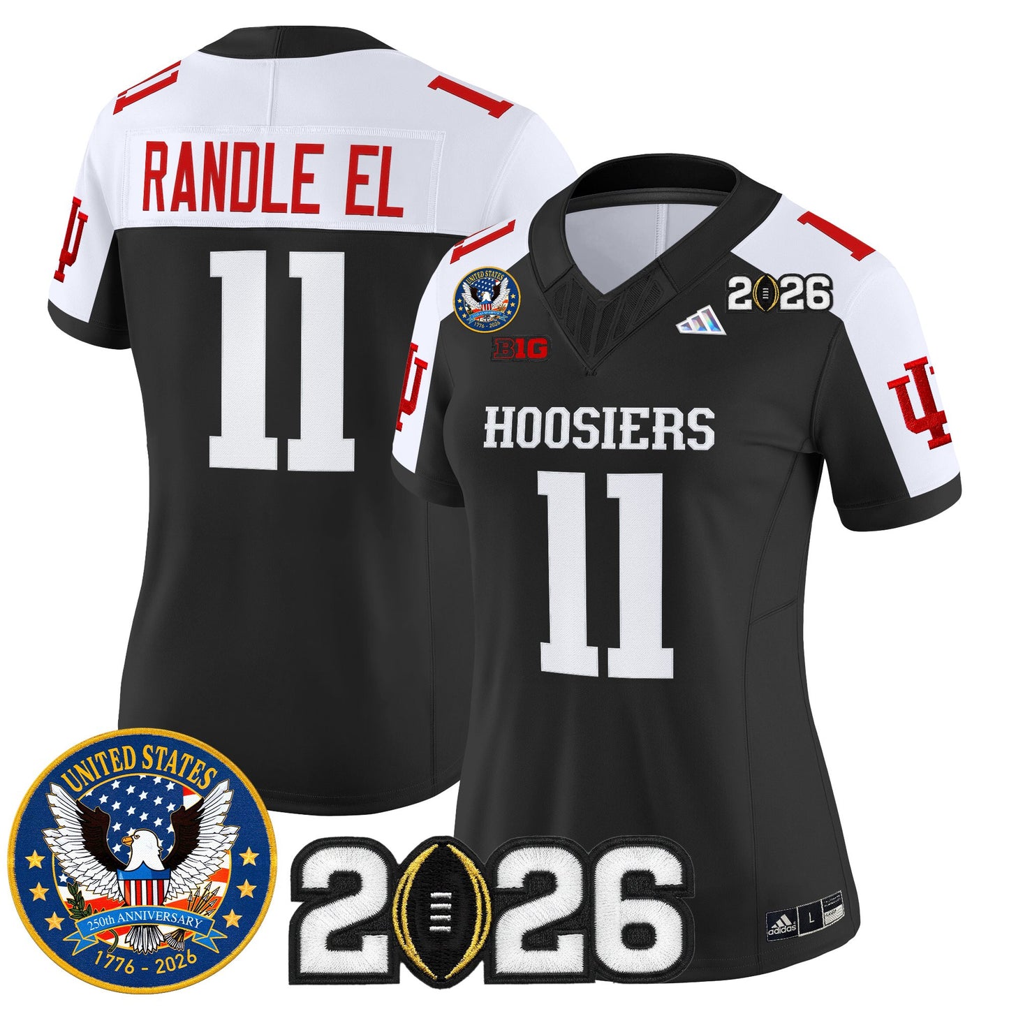 Women's Indiana Hoosiers "United States 250th Anniversary Patch" Vapor Limited Jersey - All Stitched