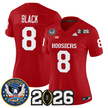 Women's Indiana Hoosiers "United States 250th Anniversary Patch" Vapor Limited Jersey - All Stitched