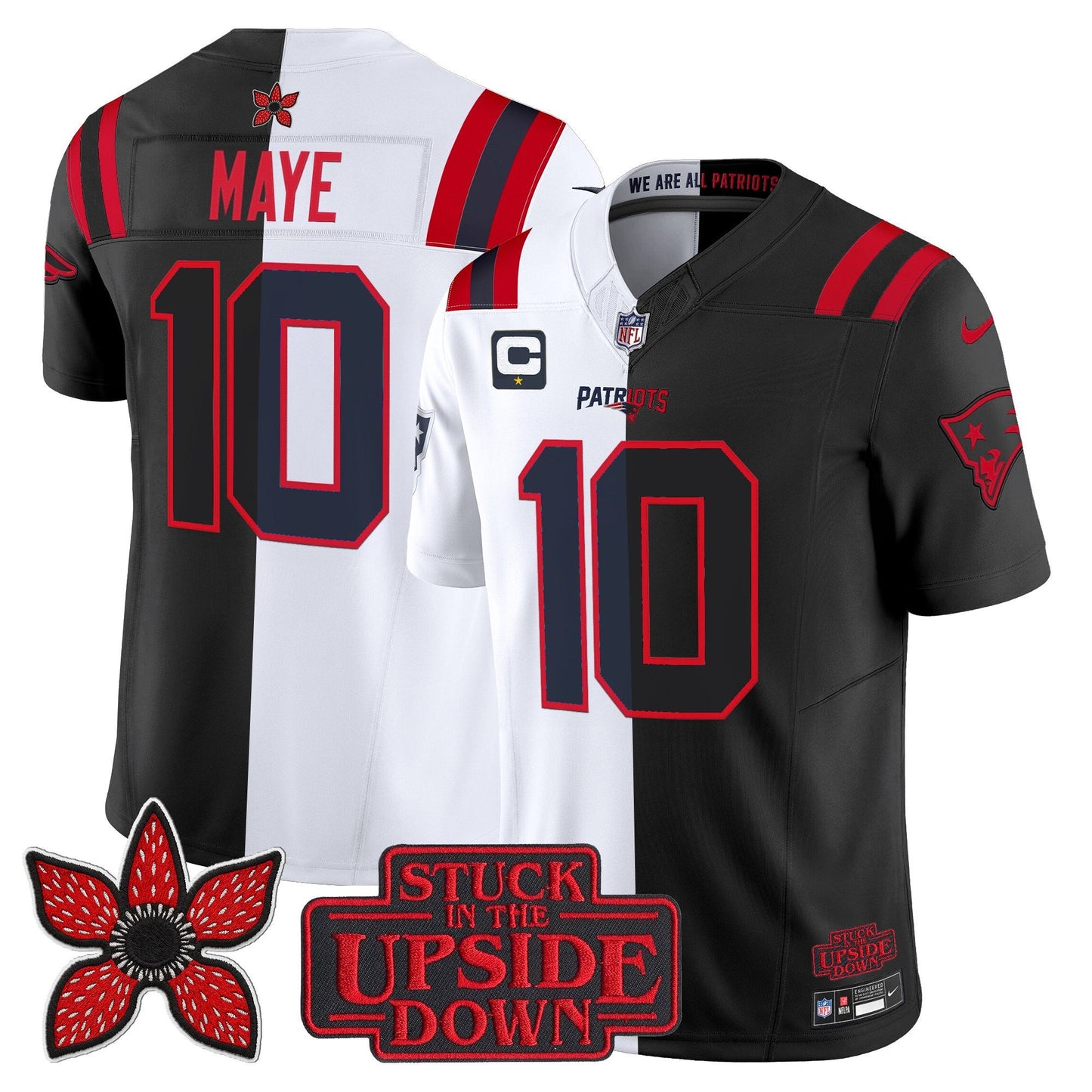 Men's New England Patriots 'Upside Down Edition' Vapor Limited Jersey - All Stitched