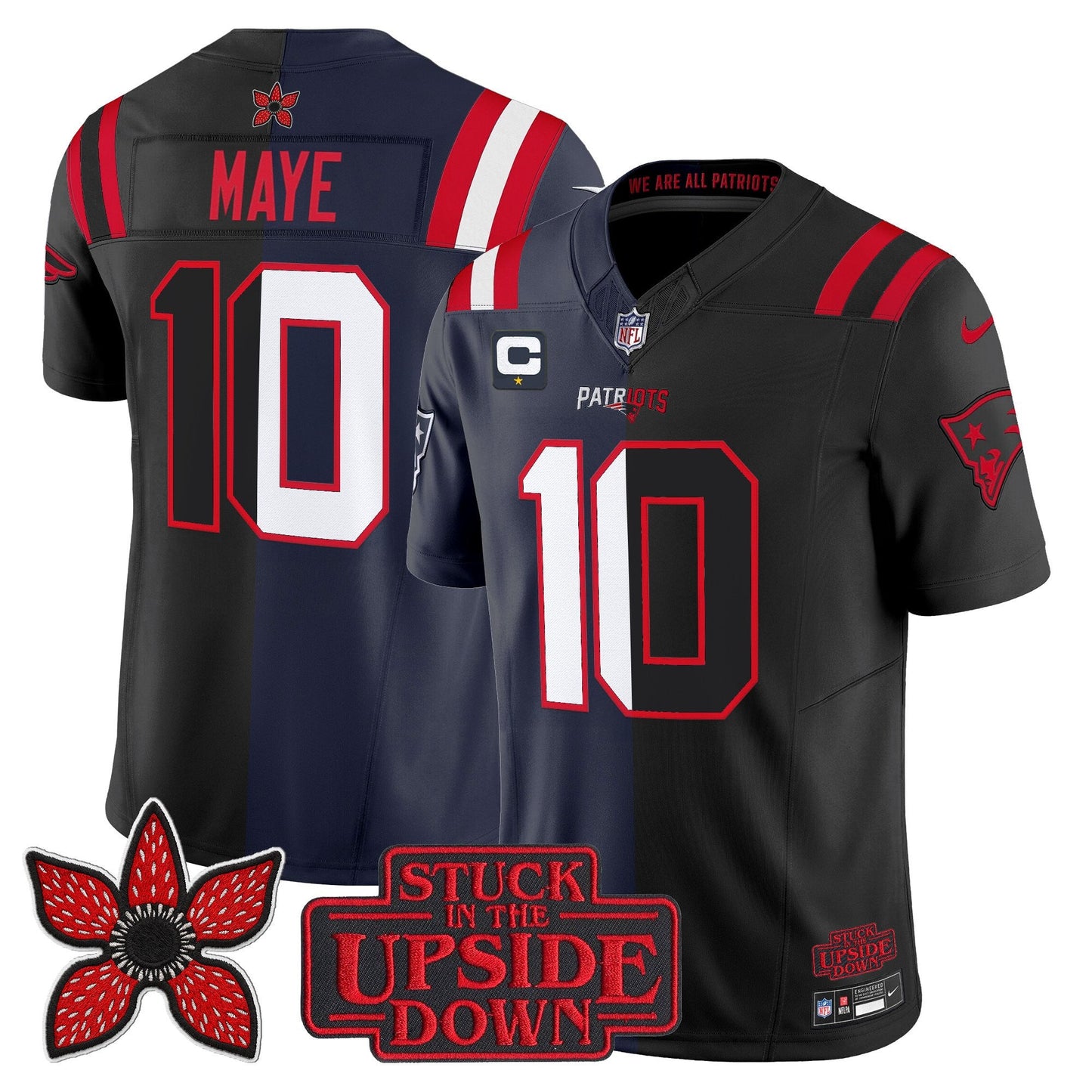 Men's New England Patriots 'Upside Down Edition' Vapor Limited Jersey - All Stitched