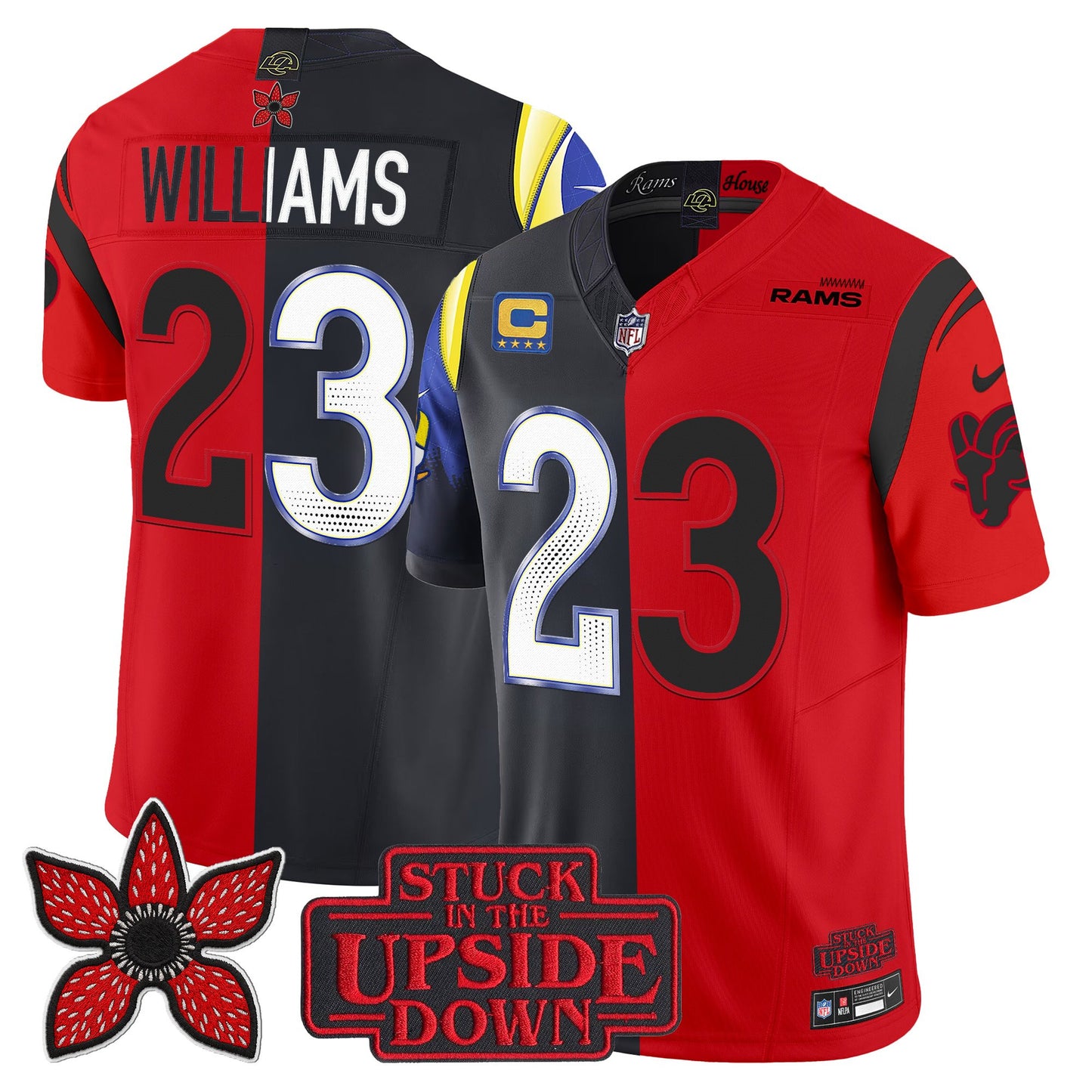 Men's Los Angeles Rams 'Upside Down Edition' Vapor Limited Jersey - All Stitched