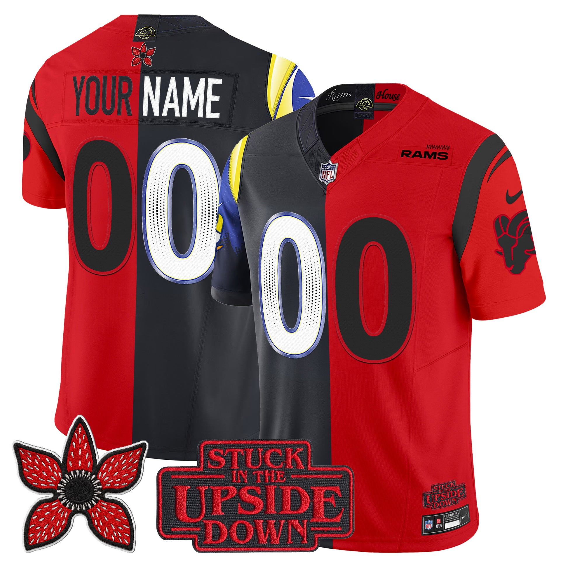 Los Angeles Rams 'Upside Down Edition' Vapor Limited Custom Jersey - All Stitched