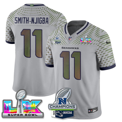 SEA 2025 NFC Champions Vapor Limited Jersey V2 - All Stitched