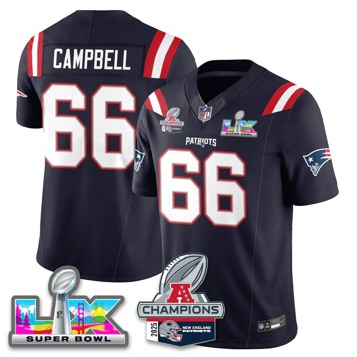 NE SB LX Game Patch Vapor Limited Gold Jersey - All Stitched