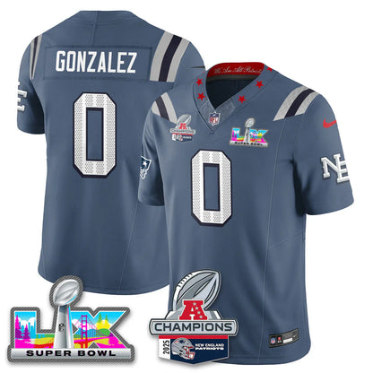 NE SB LX Game Patch Vapor Limited Gold Jersey - All Stitched