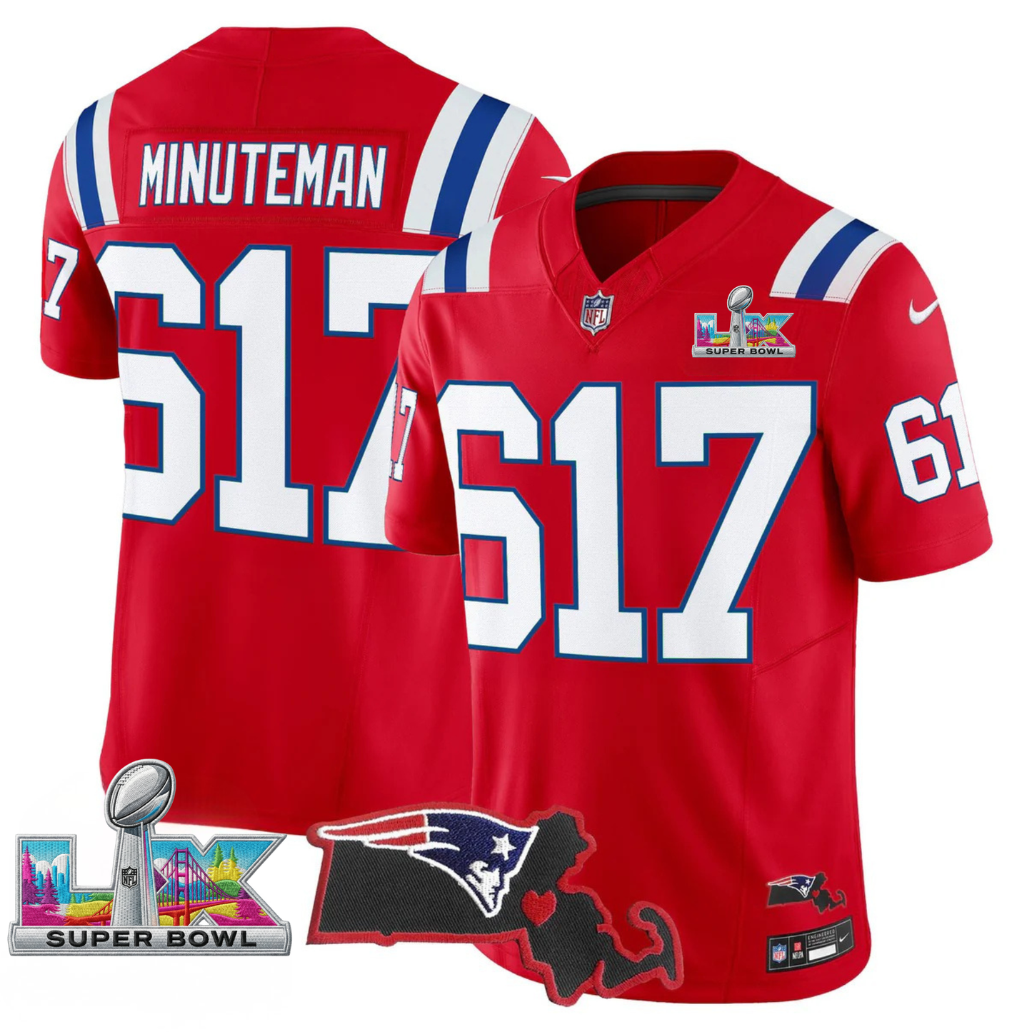 NE SB LX Game Patch Vapor Limited Jersey - All Stitched