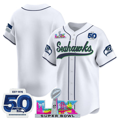 SEA Super Bowl LX Vapor Baseball Neon Green Jersey - Stitched