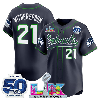 SEA Super Bowl LX Vapor Baseball Neon Green Jersey - Stitched