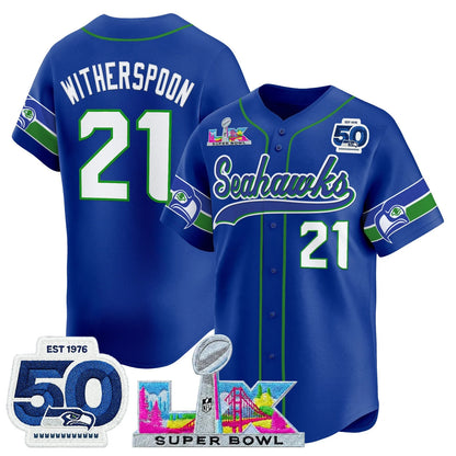 SEA Super Bowl LX Vapor Baseball Neon Green Jersey - Stitched