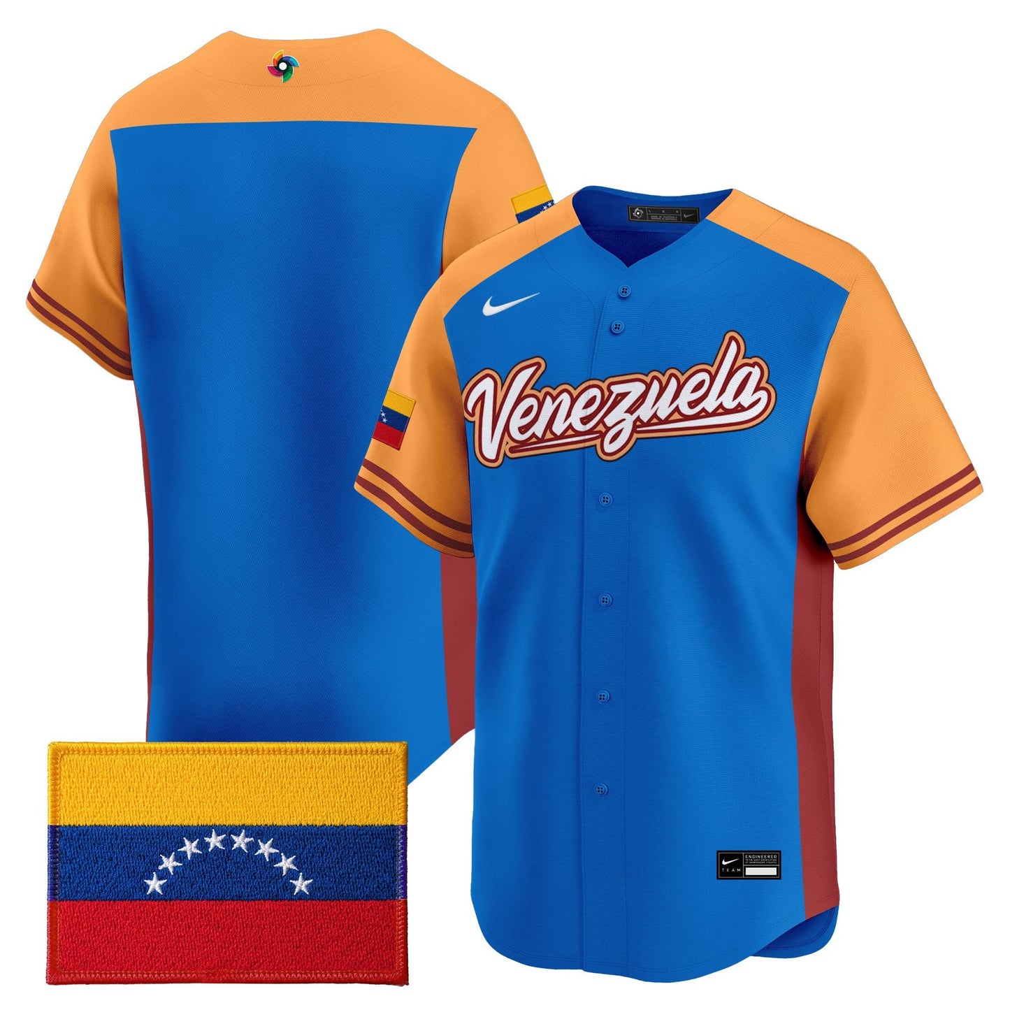 Men's Team Venezuela World Baseball Classic Vapor Premier Jersey - 2026 Roster - All Stitched