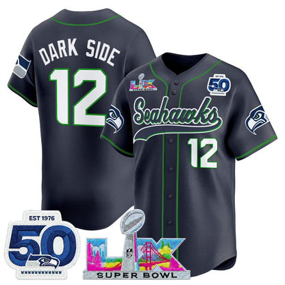 SEA Super Bowl LX Vapor Baseball Neon Green Jersey - Stitched