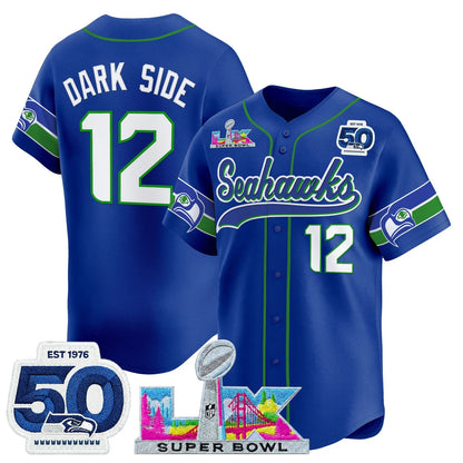 SEA Super Bowl LX Vapor Baseball Neon Green Jersey - Stitched