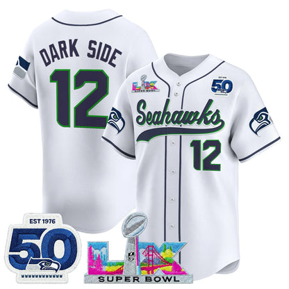 SEA Super Bowl LX Vapor Baseball Neon Green Jersey - Stitched