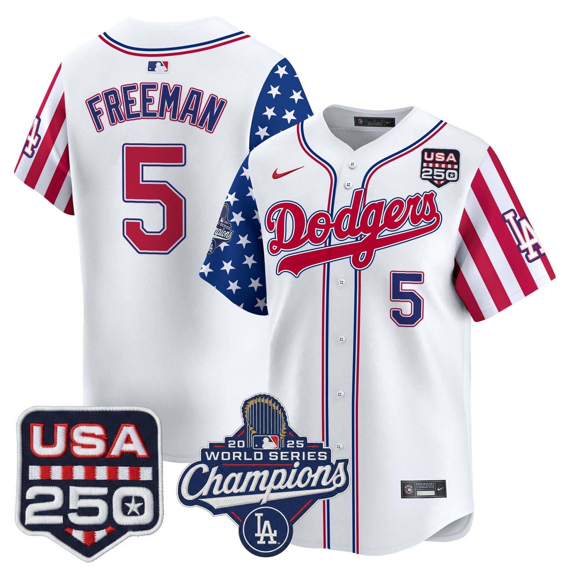 Men's Los Angeles "Dodgers America250" Edition Vapor Premier Limited Jersey V2 - All Stitched