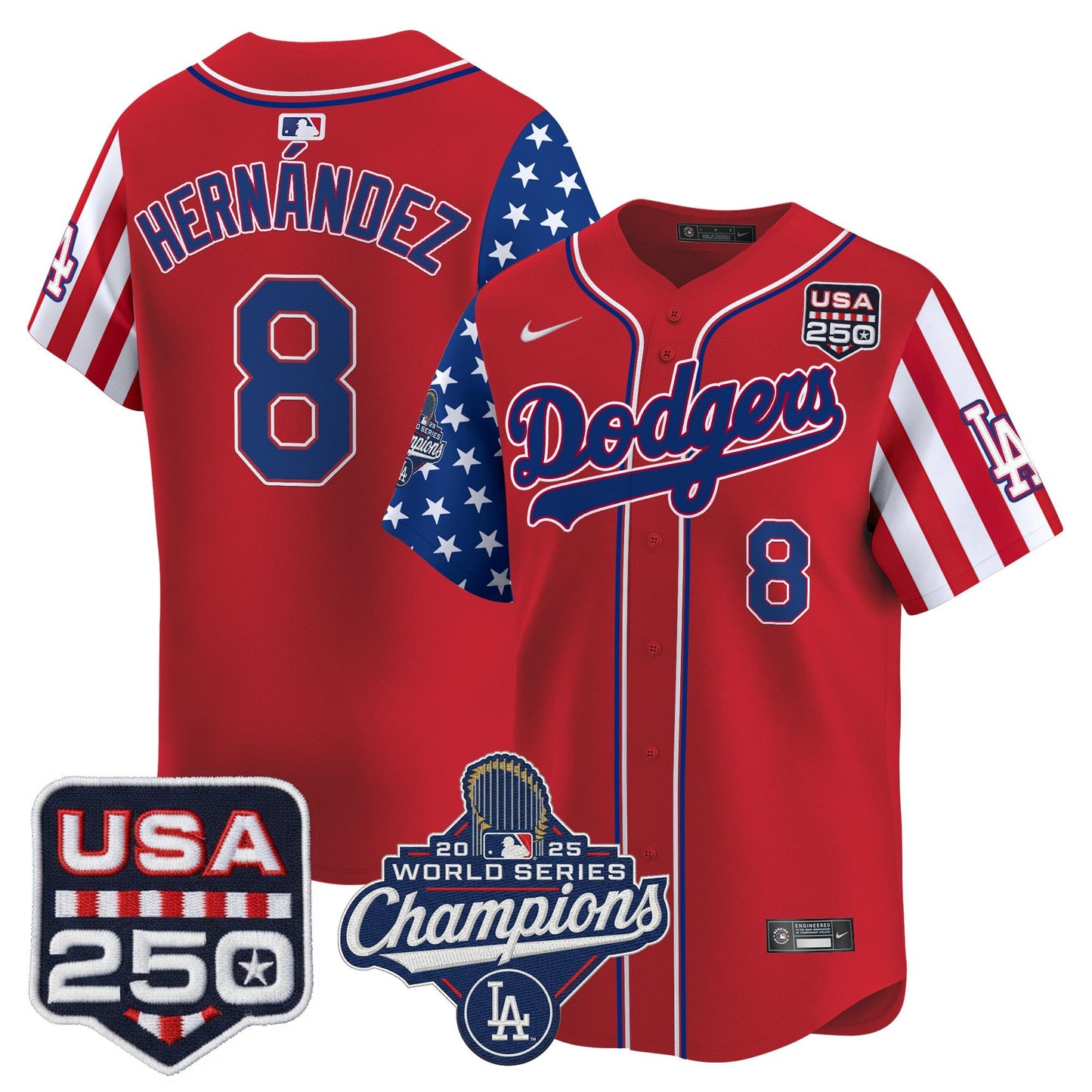 Men's Los Angeles "Dodgers America250" Edition Vapor Premier Limited Jersey V2 - All Stitched