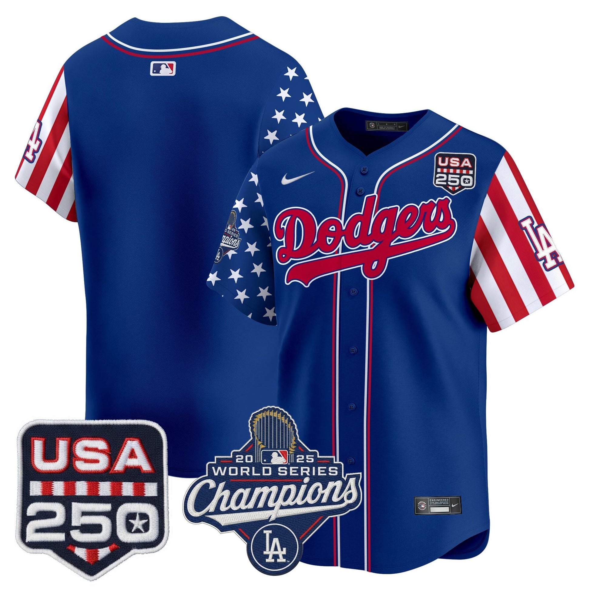 Men's Los Angeles "Dodgers America250" Edition Vapor Premier Limited Jersey V2 - All Stitched