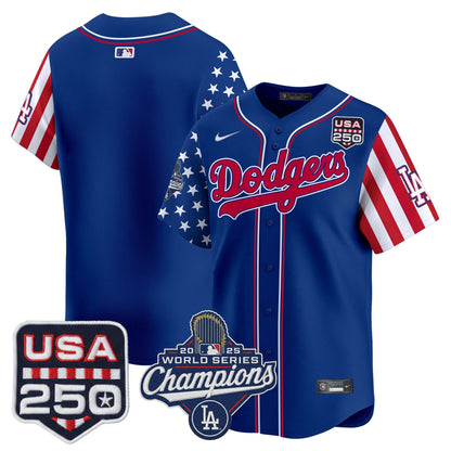 Men's Los Angeles "Dodgers America250" Edition Vapor Premier Limited Jersey V2 - All Stitched