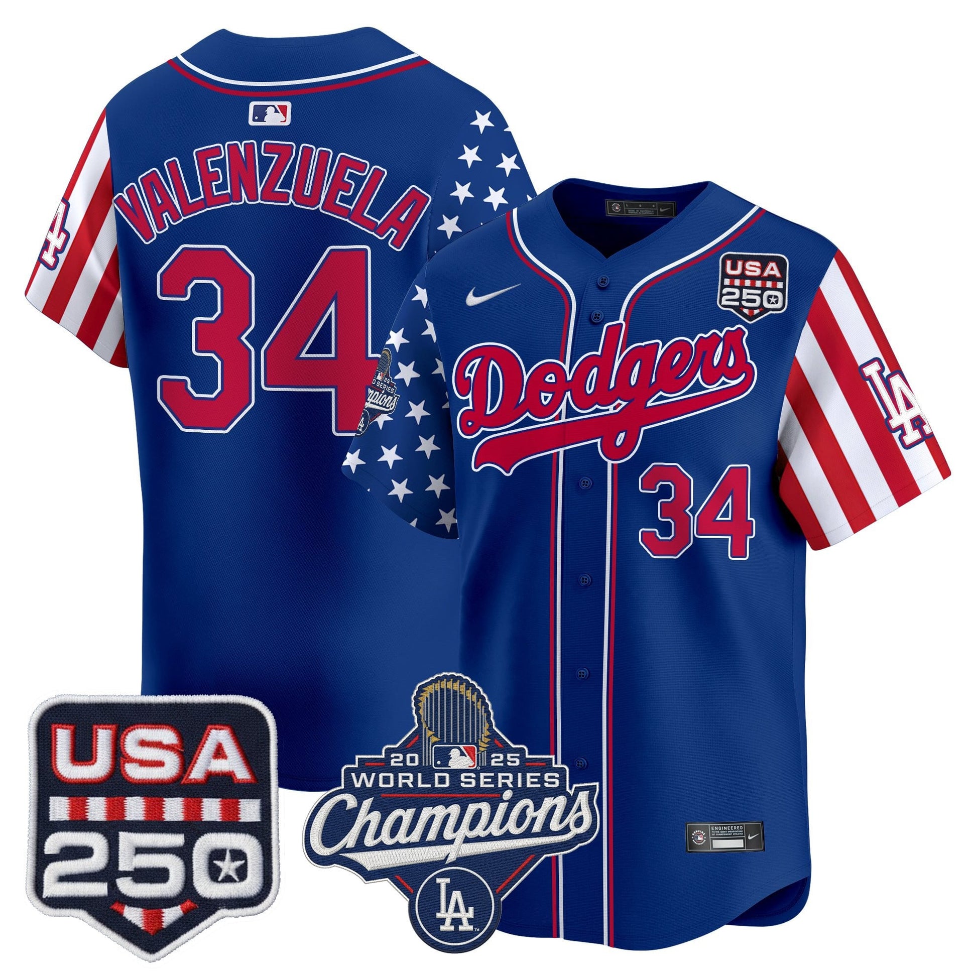 Men's Los Angeles "Dodgers America250" Edition Vapor Premier Limited Jersey V2 - All Stitched