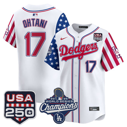 Men's Los Angeles "Dodgers America250" Edition Vapor Premier Limited Jersey V2 - All Stitched