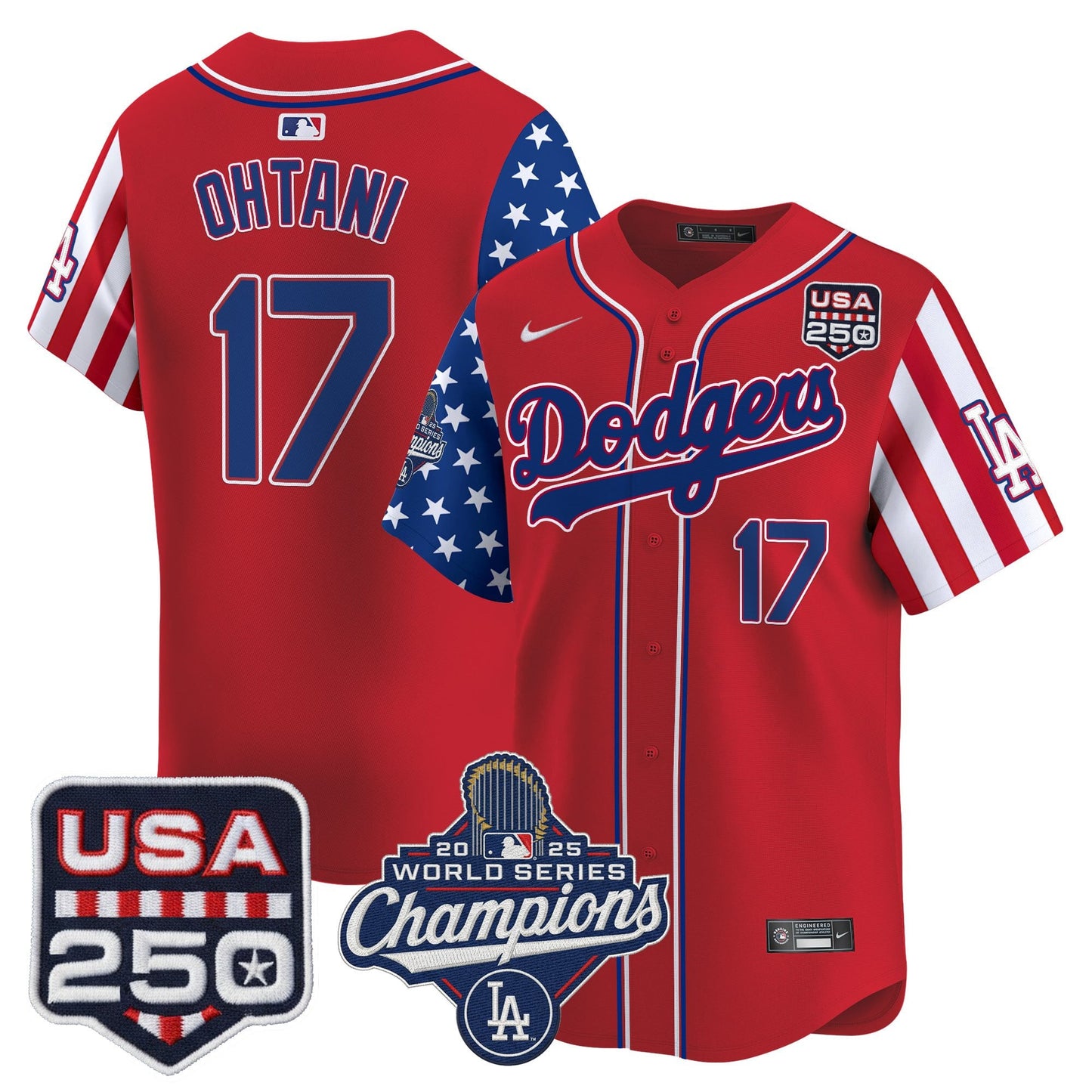 Men's Los Angeles "Dodgers America250" Edition Vapor Premier Limited Jersey V2 - All Stitched