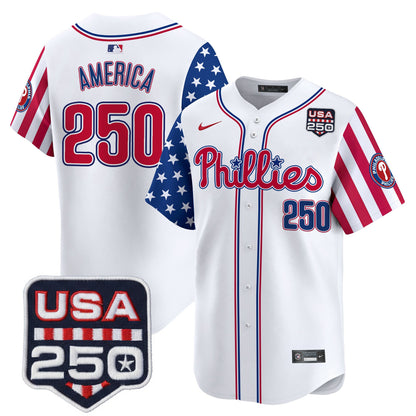Men's Philadelphia Phillies America250 Edition Vapor Premier Limited Jersey - All Stitched