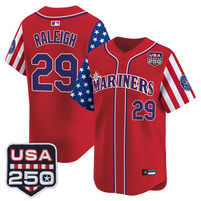 Seattle Mariners "America250 Edition" Vapor Premier Limited Jersey - All Stitched