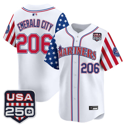 Seattle Mariners "America250 Edition" Vapor Premier Limited Jersey - All Stitched