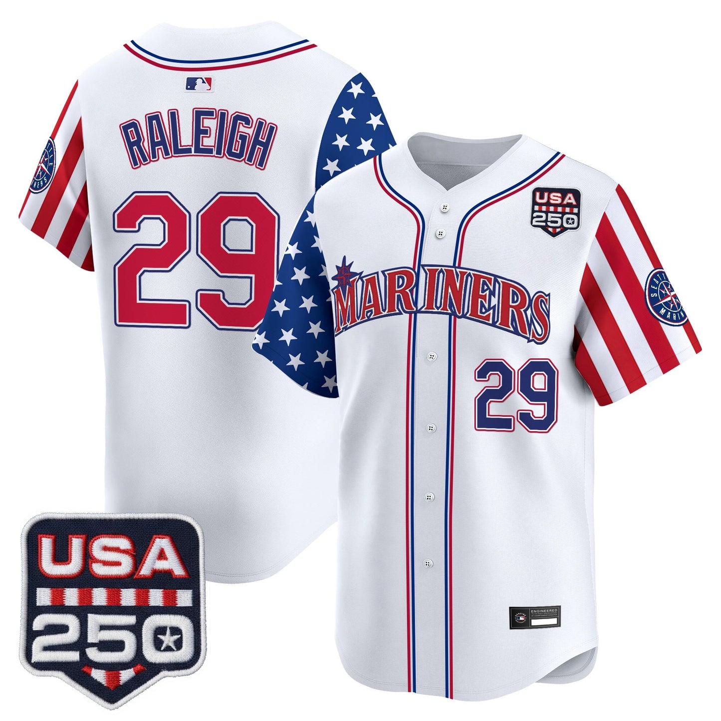 Seattle Mariners "America250 Edition" Vapor Premier Limited Jersey - All Stitched