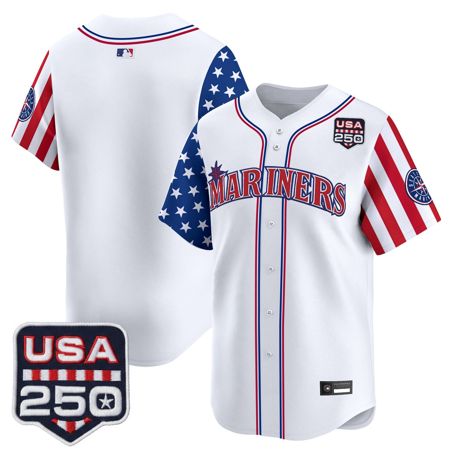 Seattle Mariners "America250 Edition" Vapor Premier Limited Jersey - All Stitched