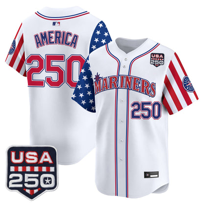 Seattle Mariners "America250 Edition" Vapor Premier Limited Jersey - All Stitched