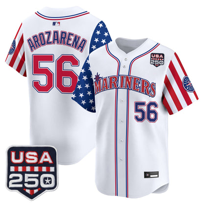 Seattle Mariners "America250 Edition" Vapor Premier Limited Jersey - All Stitched