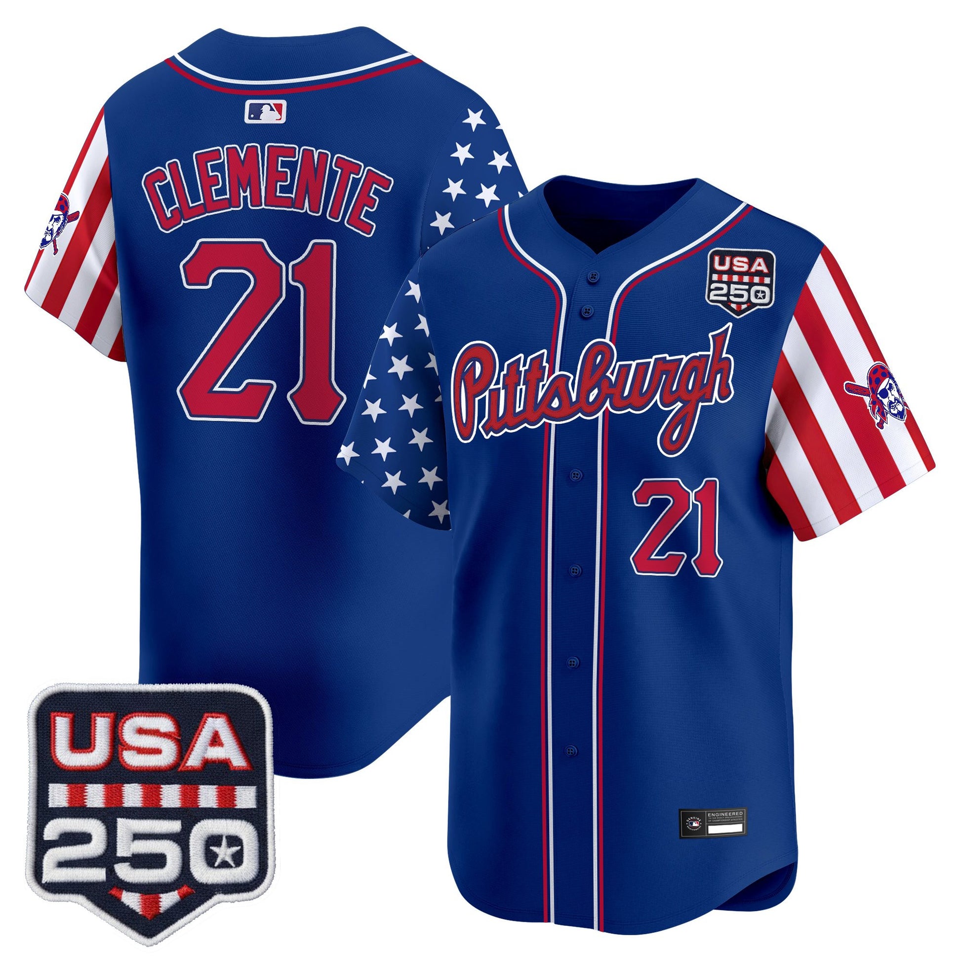 Pittsburgh Pirates "America250 Edition" Vapor Premier Limited Jersey - All Stitched