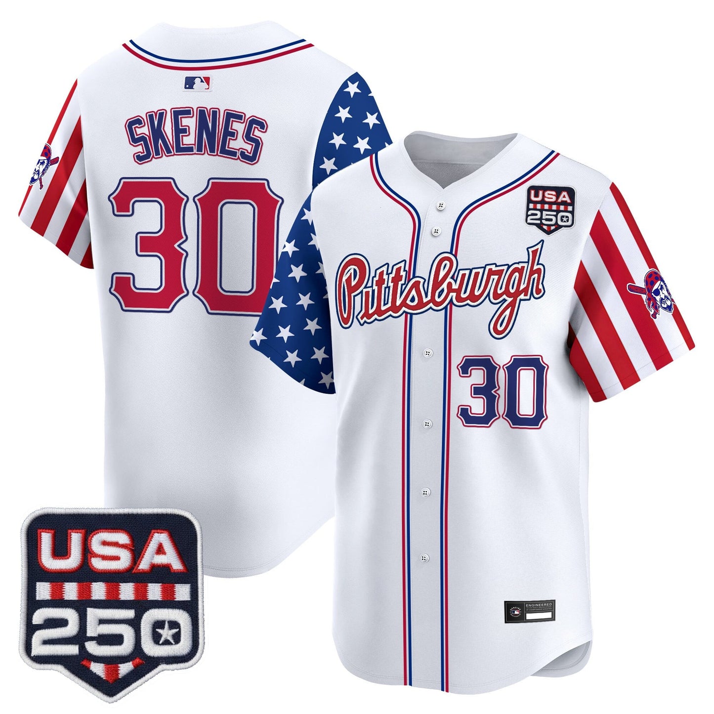 Pittsburgh Pirates "America250 Edition" Vapor Premier Limited Jersey - All Stitched