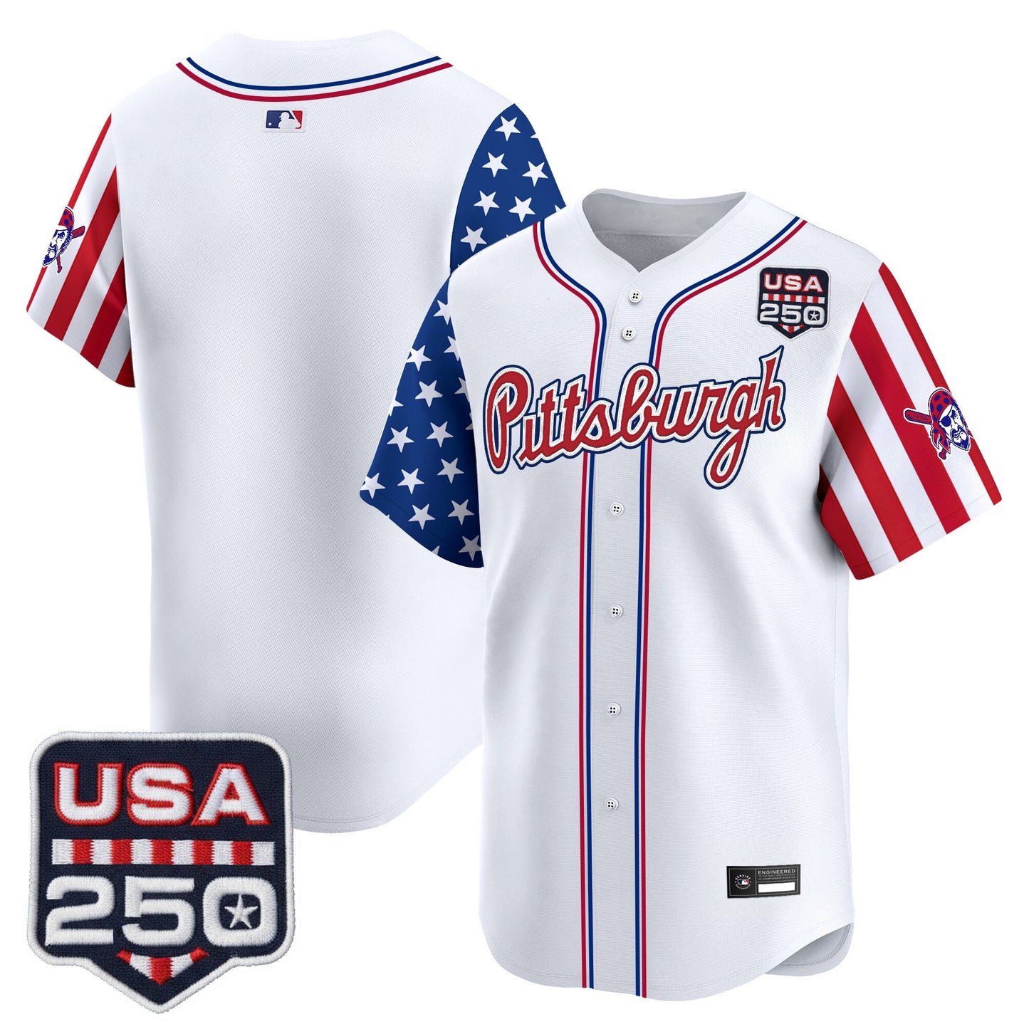 Pittsburgh Pirates "America250 Edition" Vapor Premier Limited Jersey - All Stitched