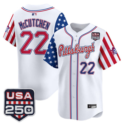 Pittsburgh Pirates "America250 Edition" Vapor Premier Limited Jersey - All Stitched