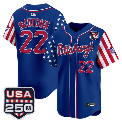 Pittsburgh Pirates "America250 Edition" Vapor Premier Limited Jersey - All Stitched