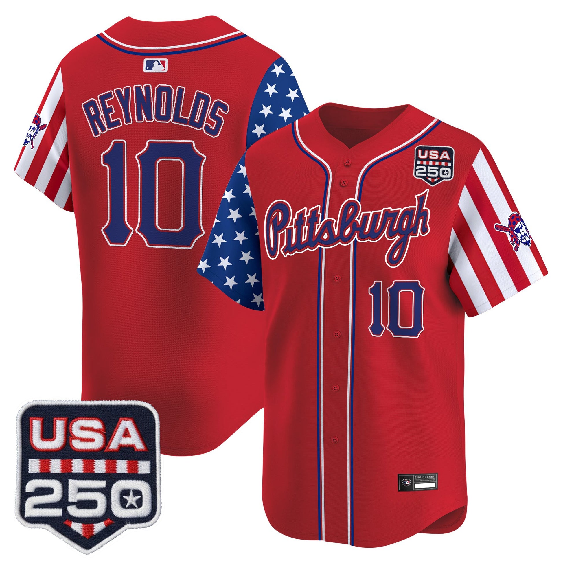 Pittsburgh Pirates "America250 Edition" Vapor Premier Limited Jersey - All Stitched
