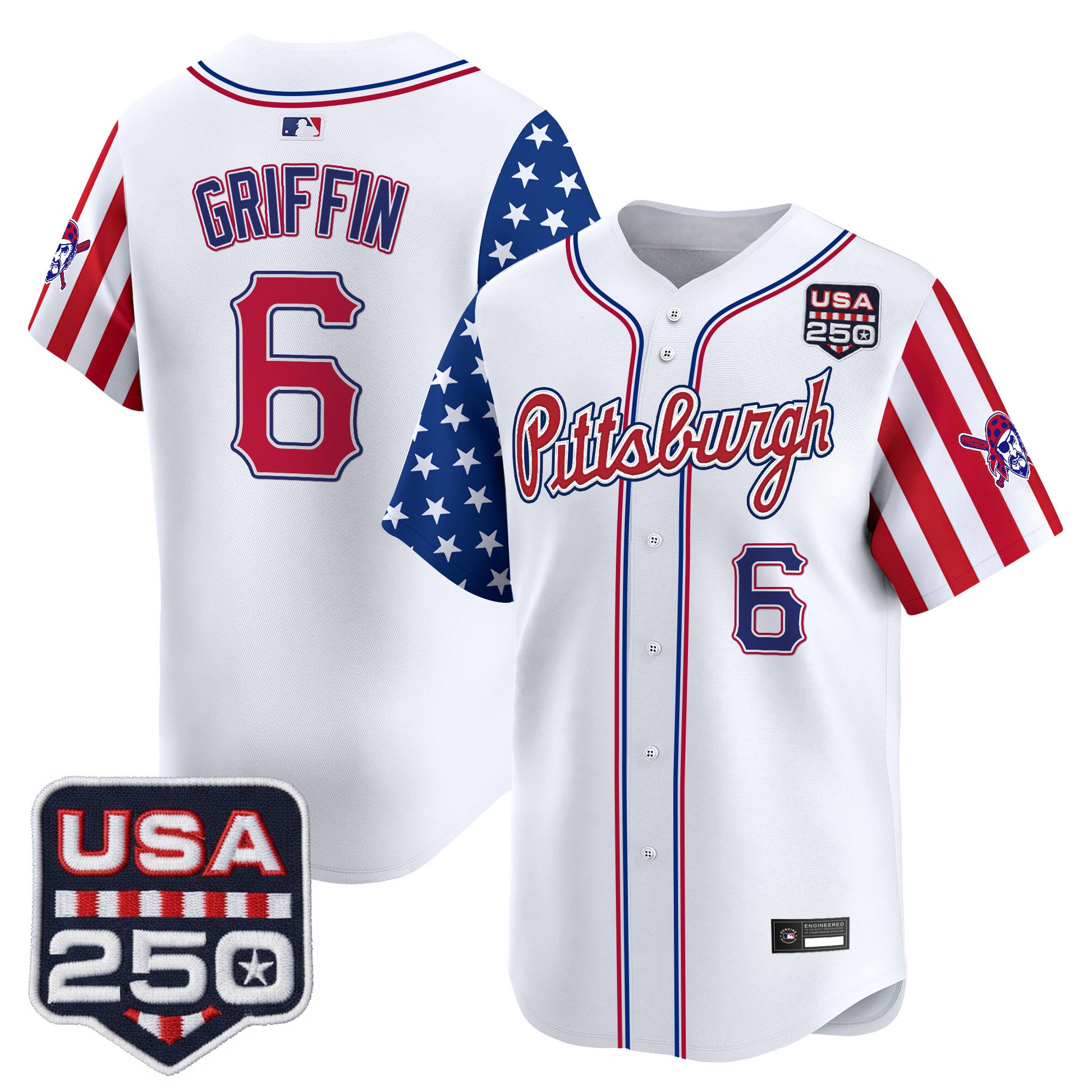 Pittsburgh Pirates "America250 Edition" Vapor Premier Limited Jersey - All Stitched