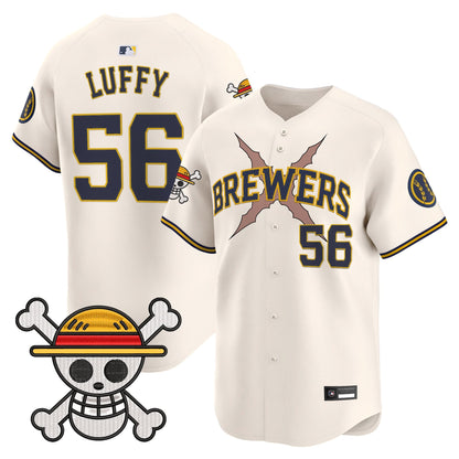 Milwaukee Brewers x One Piece Vapor Premier Limited Jersey - Stitched