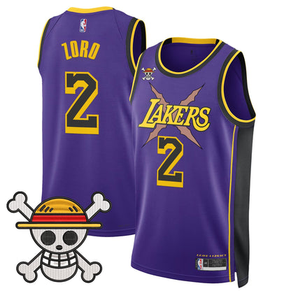 Los Angeles Lakers x One Piece Swingman Jersey - Stitched