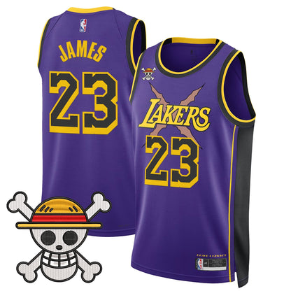 Los Angeles Lakers x One Piece Swingman Jersey - Stitched