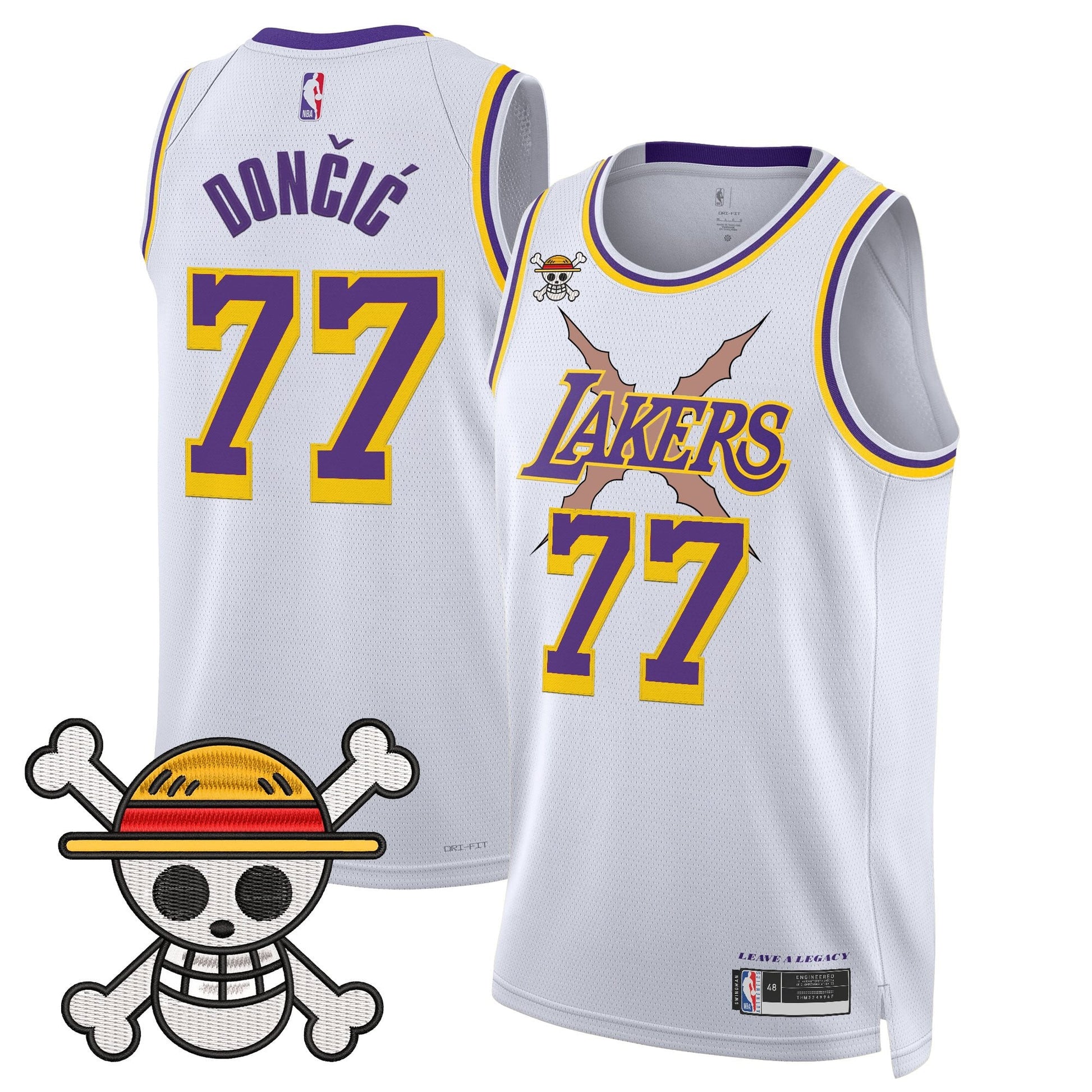 Los Angeles Lakers x One Piece Swingman Jersey - Stitched