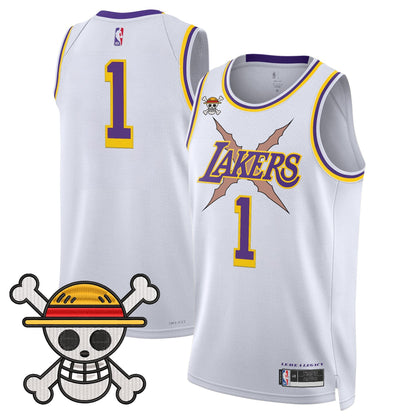 Los Angeles Lakers x One Piece Swingman Jersey - Stitched